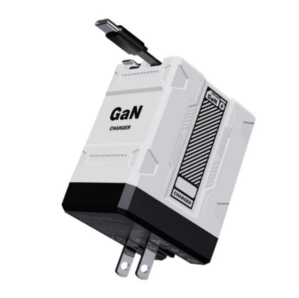 2-in-1 GaN Tiktrove 3.0  Charger with Retractable Cables - Image 4