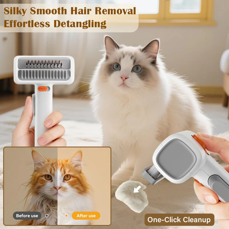 š„2026 SALE - 2-IN-1 Pet Self-Detangling & Grooming Comb