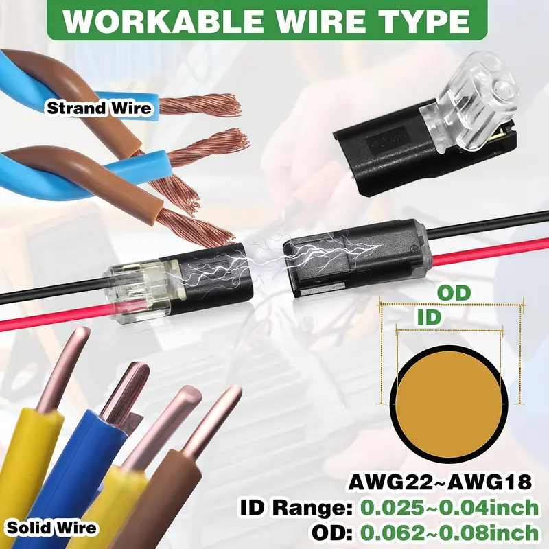 🔥🎄 Christmas Time Limited Offer -🔌2-Pin Solderless Wire Connector – Compact Plug for LED Strips & 18–22 AWG Cables - Image 7