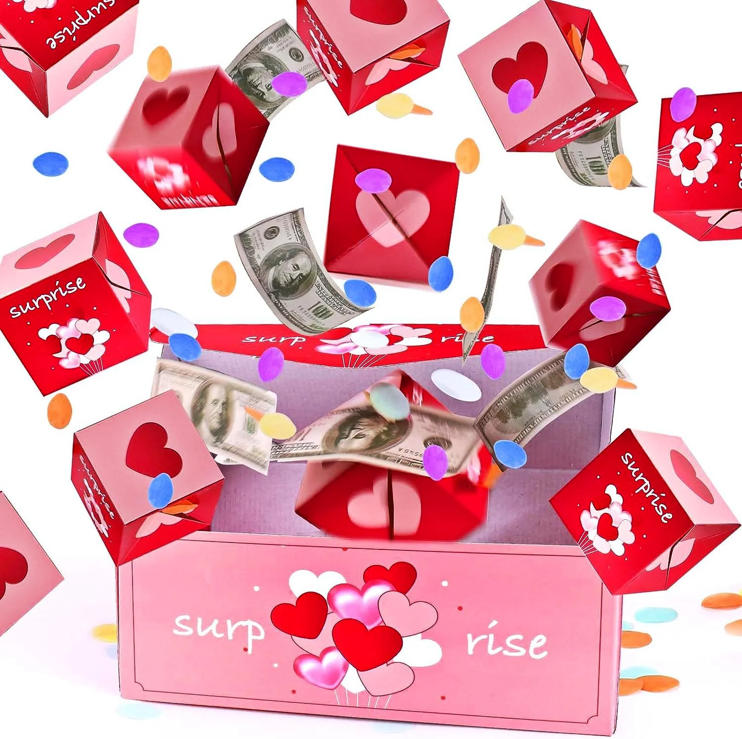 20 Bounces Surprise Gift Box with Flying Butterfly Toys Explosion Unique Folding Bouncing Red Envelope Cash Box - Image 10