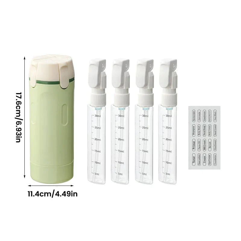 4-in-1 Leakproof Rotatable Travel Dispenser Set