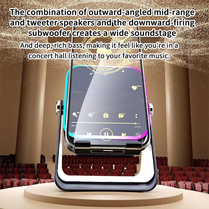 🎶📱 5-in-1 Wireless Induction Bluetooth Speaker with Adjustable Phone Stand - Image 10