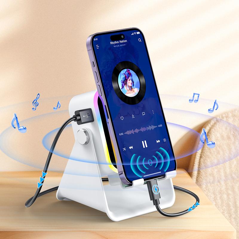 🎶📱 5-in-1 Wireless Induction Bluetooth Speaker with Adjustable Phone Stand - Image 11