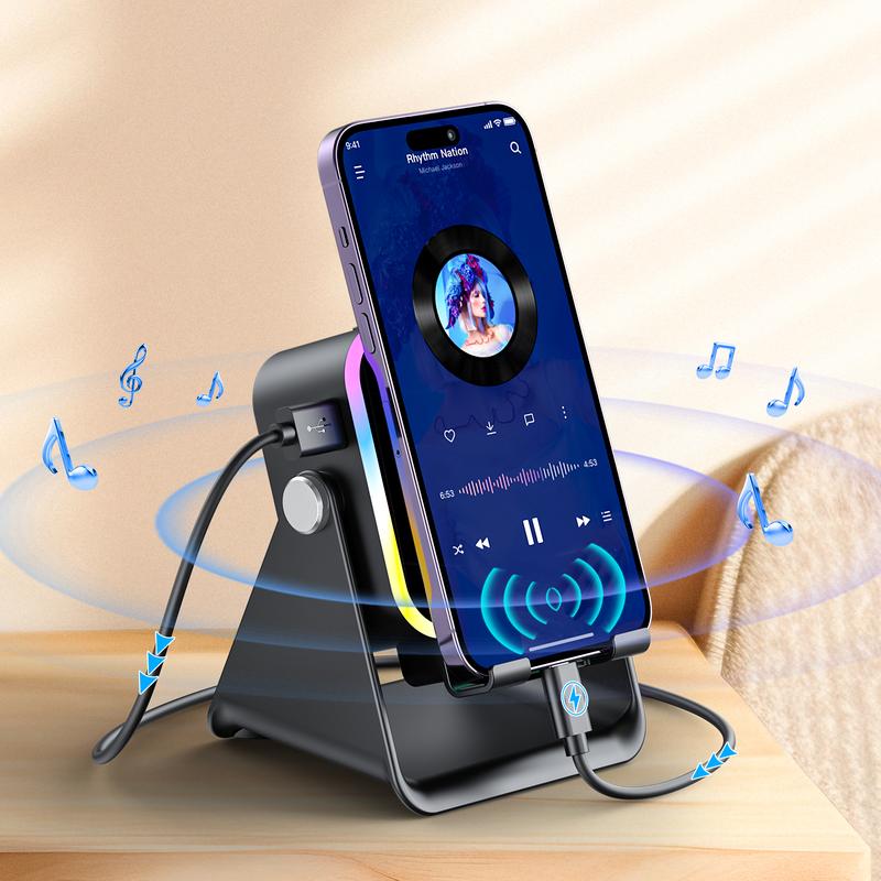 🎶📱 5-in-1 Wireless Induction Bluetooth Speaker with Adjustable Phone Stand - Image 12