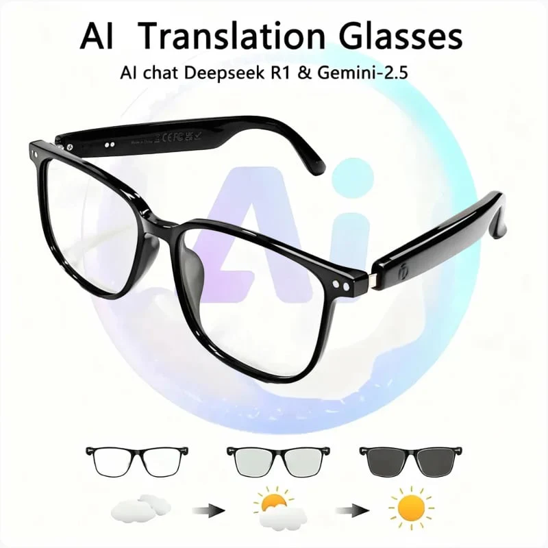 🔥 AI Interpretation Smart Glasses🕶️164-Language Translation, Photochromic Lenses, AI Chat & Hands-Free Audio - Image 2