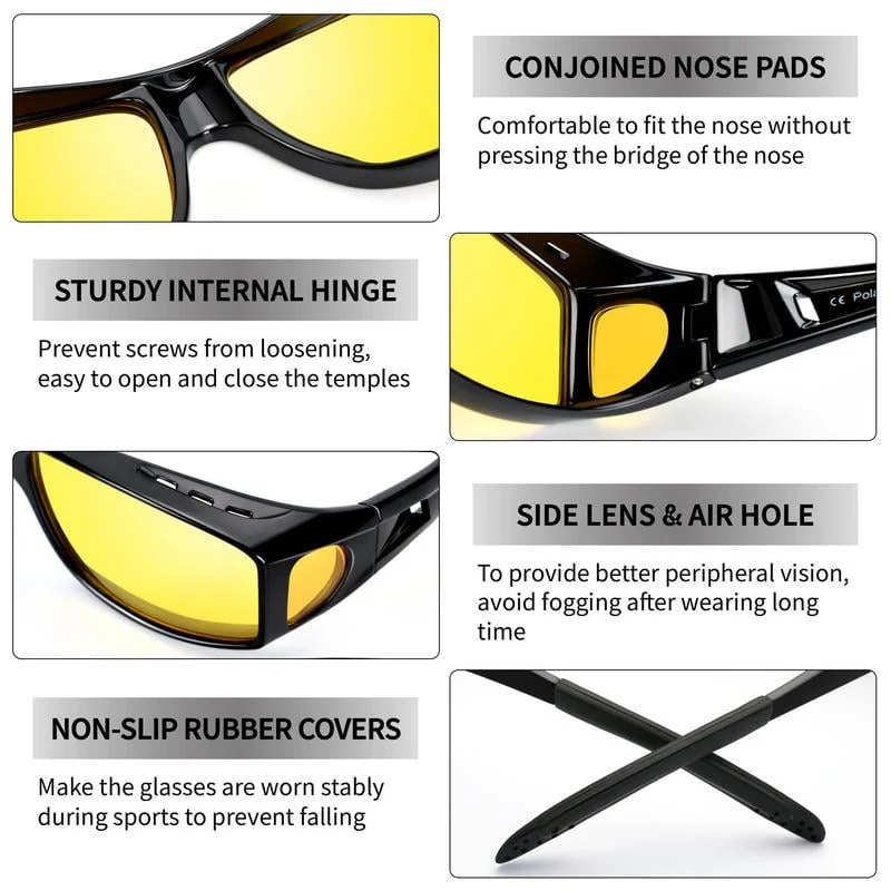 Night Vision Driving Glasses, Anti-glare Polarized - Image 3