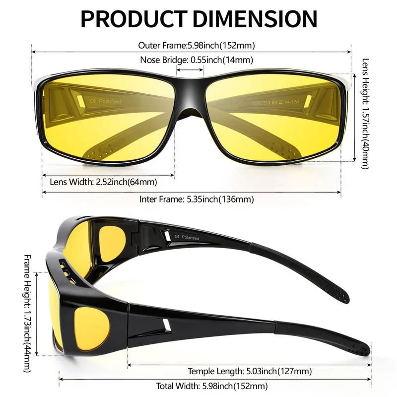 Night Vision Driving Glasses, Anti-glare Polarized - Image 8