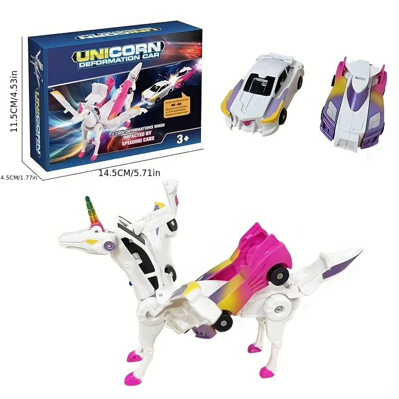 ⛄2-in-1 Transforming Race Car Dinosaur Automatic Transforming Toy - Image 12