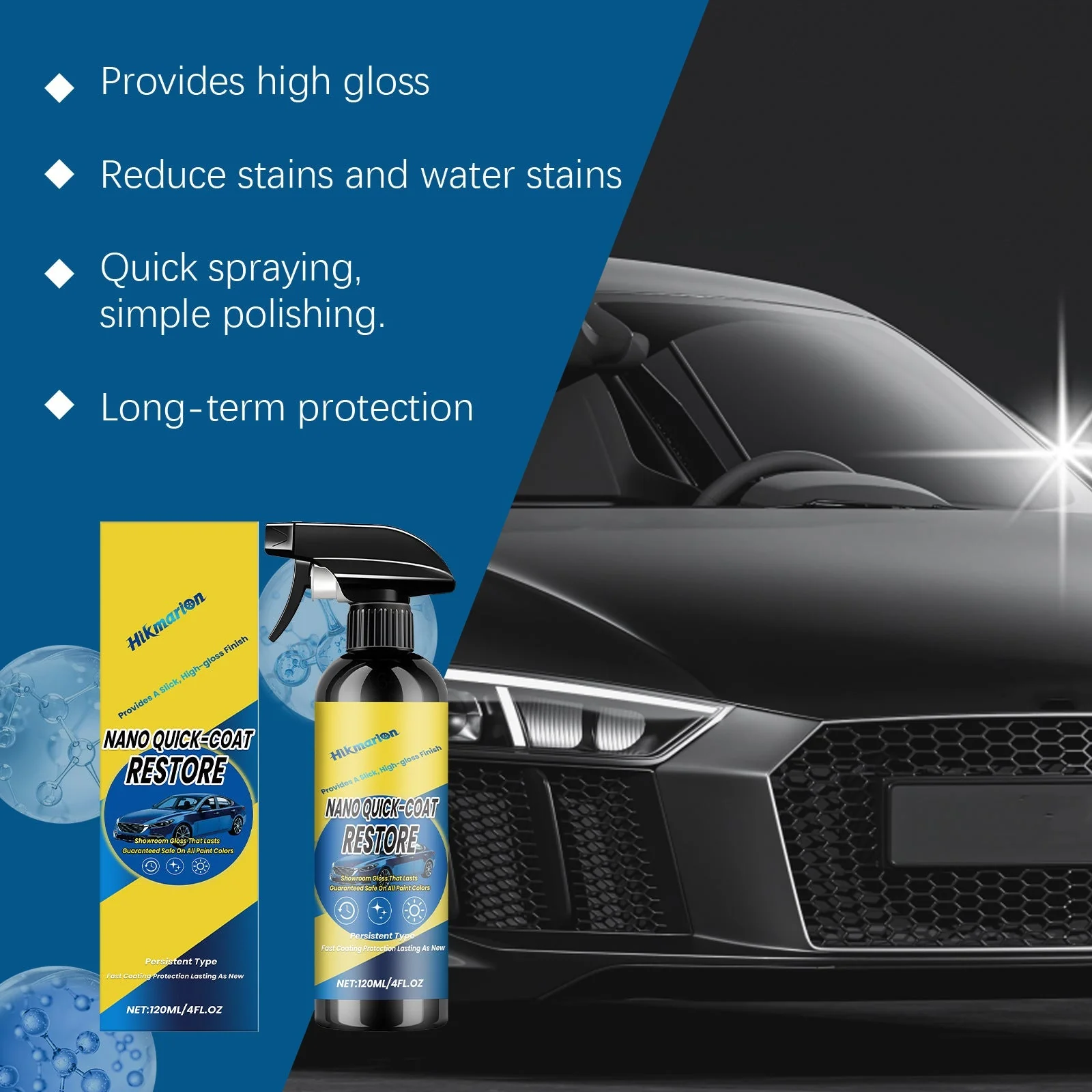 Automotive Nano Coating Repair Agent - With Dust and Water Repellent Properties - Long-lasting and Durable with Gloss, Suitable for Continuous Use - Image 2