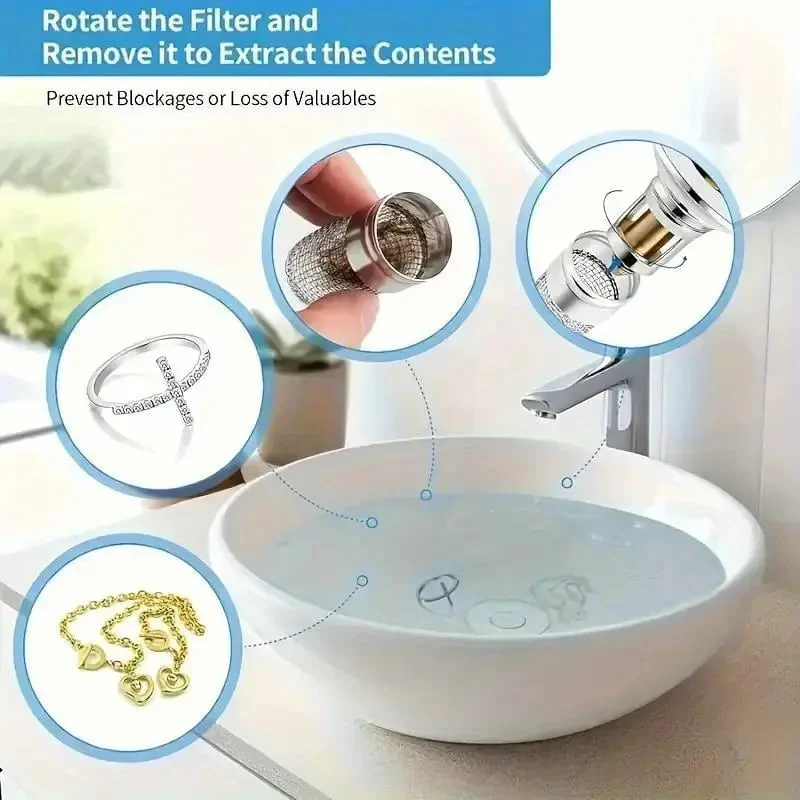 🔥Bathroom Sink Stopper Hair Catcher, Bathroom Sink Drain Strainer ( BUY 1 GET 1 FREE) - Image 4
