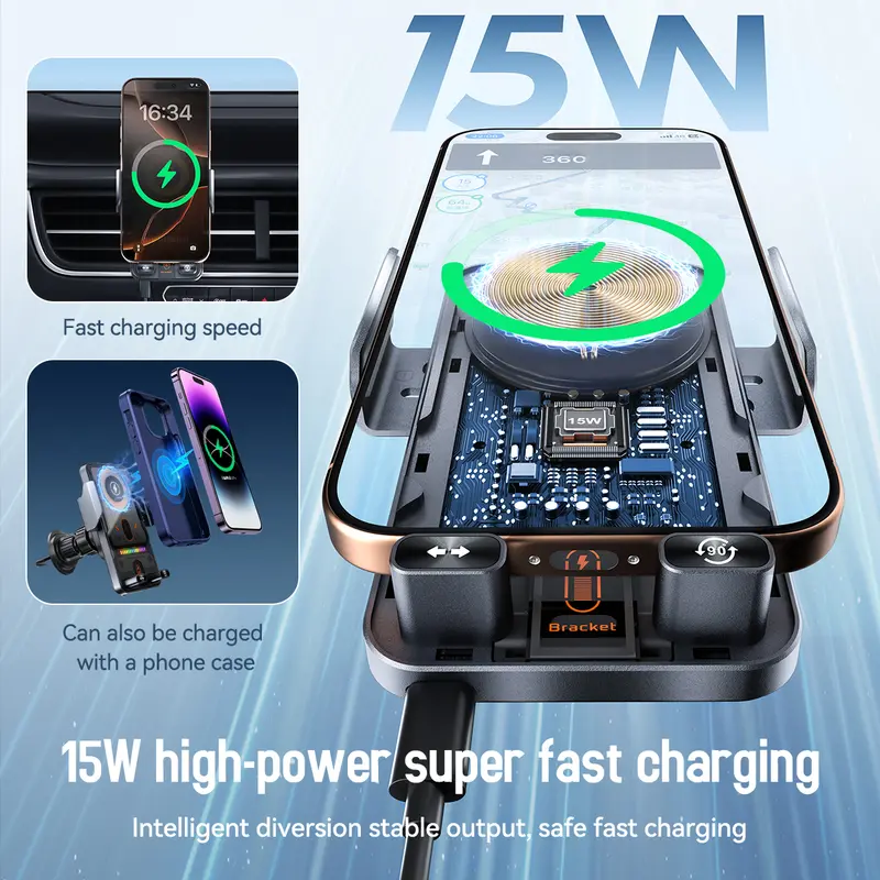 🎁🔥 2026 new cool car wireless fast charging holder, intelligent sensor opening and closing - Image 8
