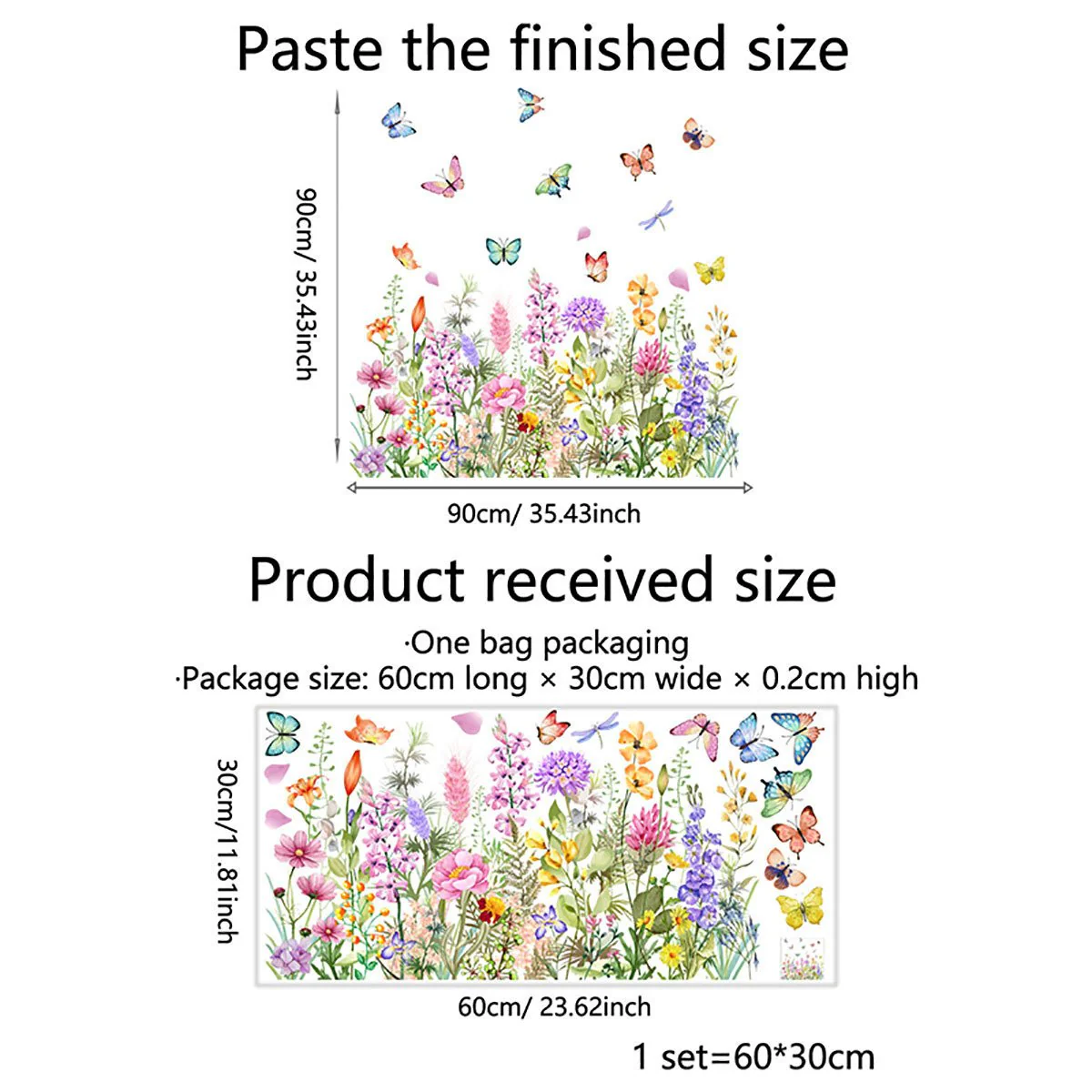 💐Colorful Floral Bouquet Window Sticker🖼️(Cut to size freely) - Image 12