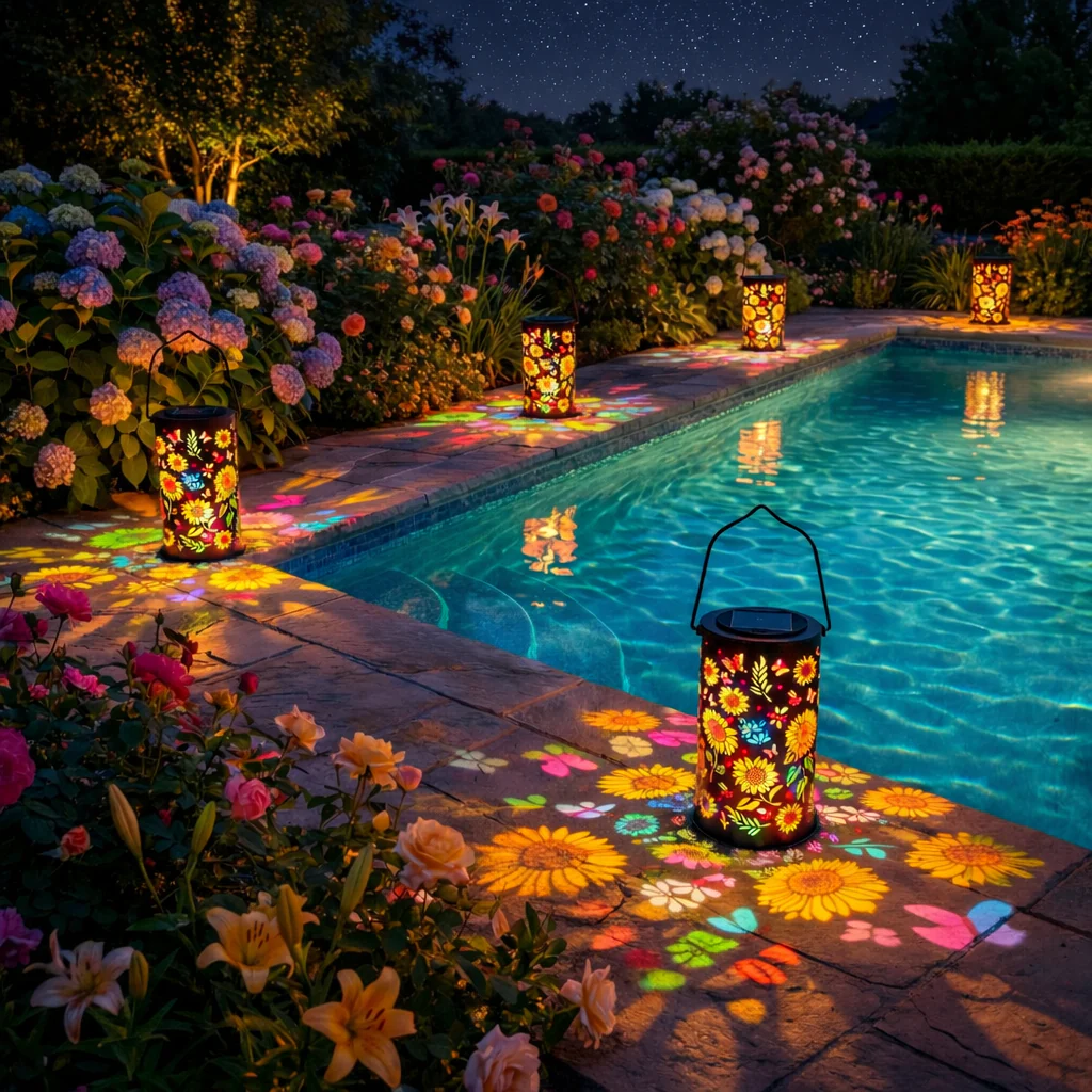 Colorful Sunflower Glow Solar Garden Lantern - Image 5