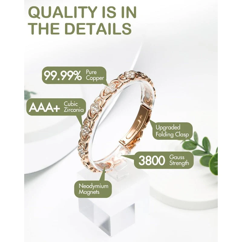 Tiktrove Adjustable Healing Magnetic Bracelet for Women - Image 14
