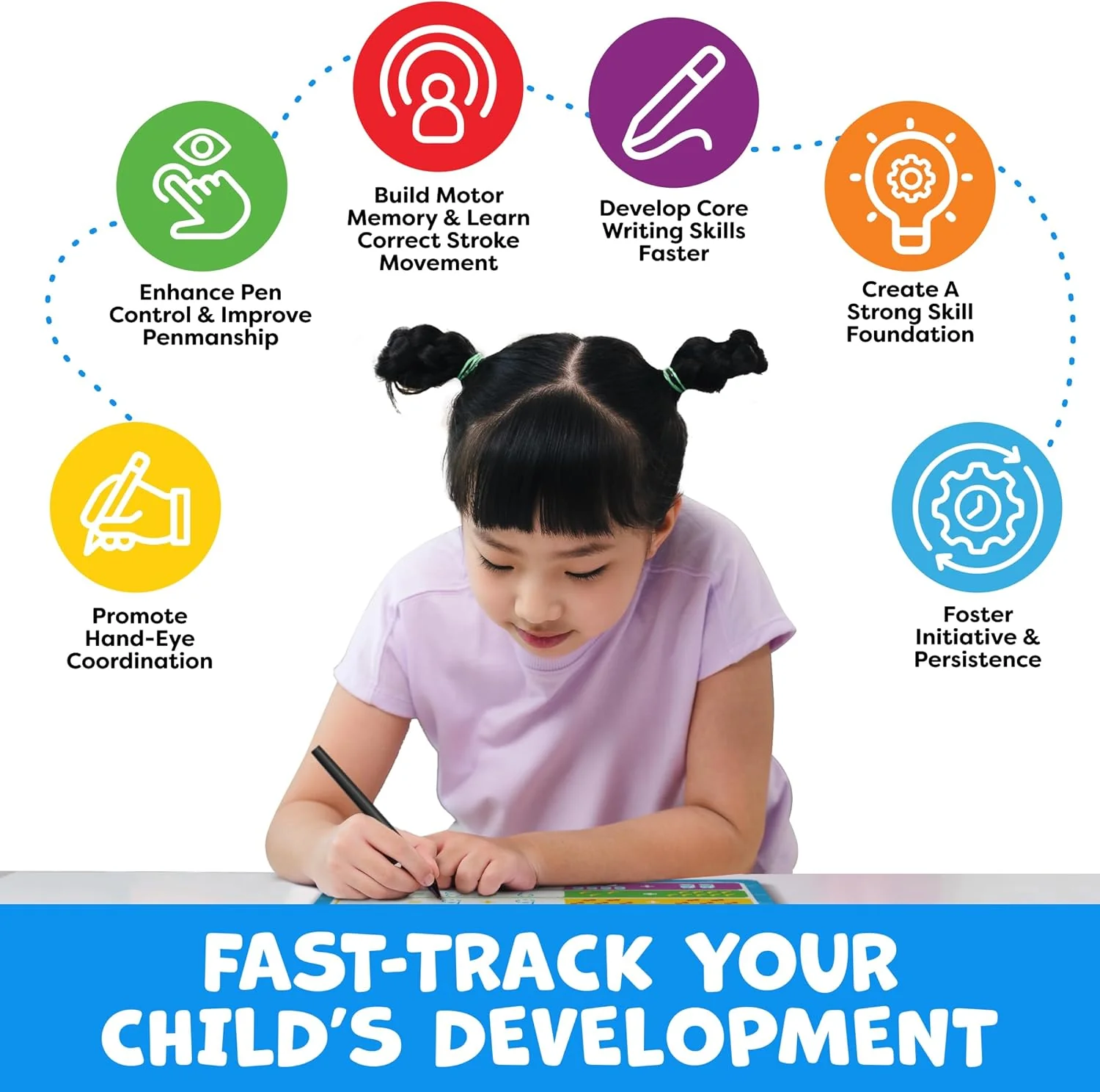 Tiktrove Reusable Grooved Handwriting Workbook for Kids - Image 5
