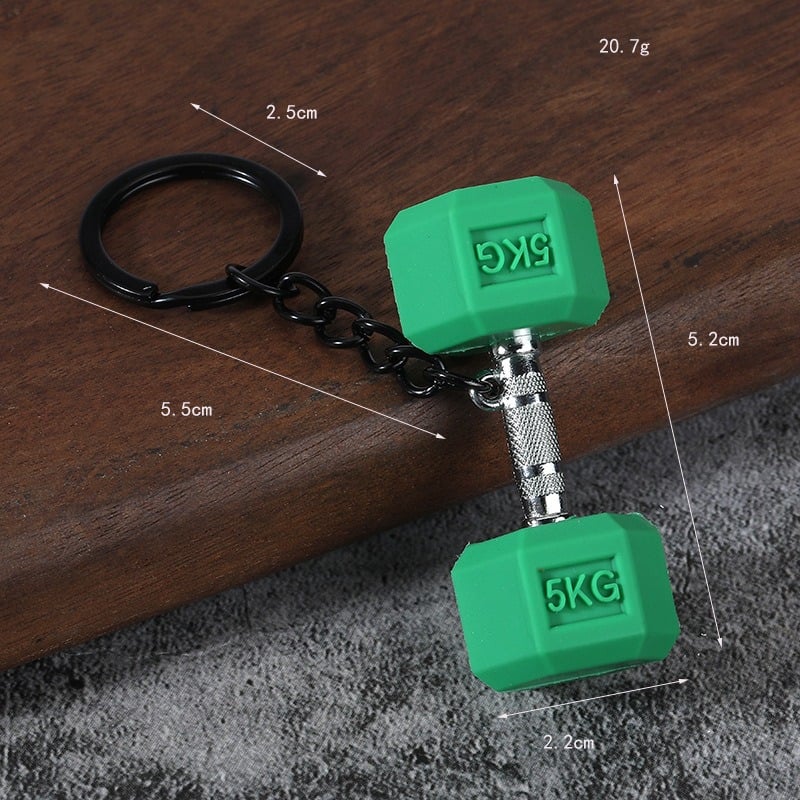 Creative Mini Gym Barbell Plate Keychain - Image 8