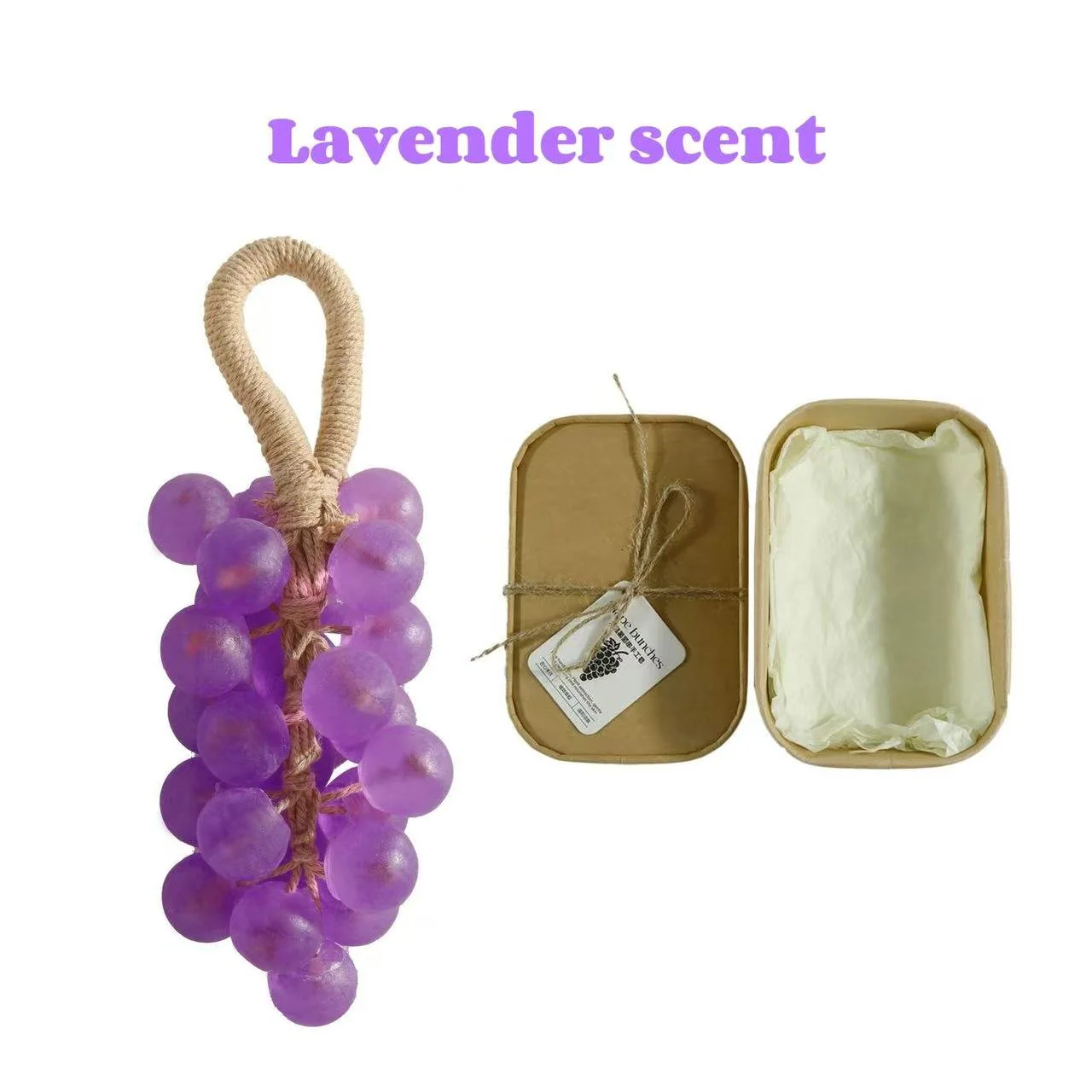 🔥Personalized Original Handmade Crystal Grape Soap Gentle Cleansing Soap (Single string: 25 pieces)