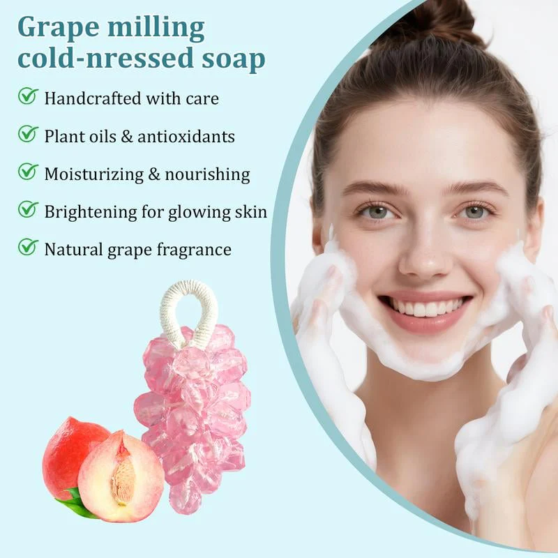 🔥Personalized Original Handmade Crystal Grape Soap Gentle Cleansing Soap (Single string: 25 pieces) - Image 10