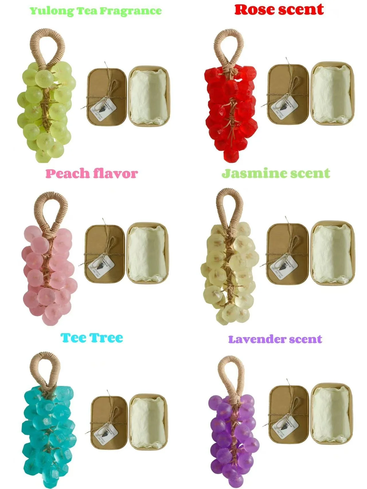 🔥Personalized Original Handmade Crystal Grape Soap Gentle Cleansing Soap (Single string: 25 pieces) - Image 7