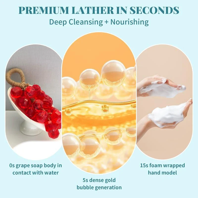 🔥Personalized Original Handmade Crystal Grape Soap Gentle Cleansing Soap (Single string: 25 pieces) - Image 8