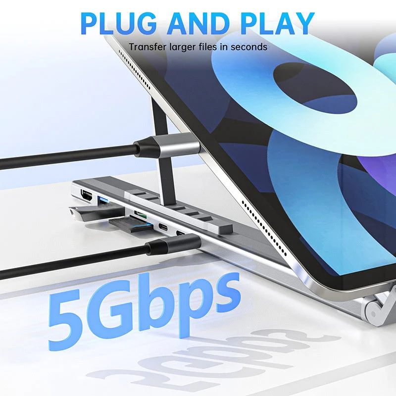 š„HOT SALEš„Limited-time offer-USB-C Docking Station Laptop Stand with 4K HDMI - Image 4
