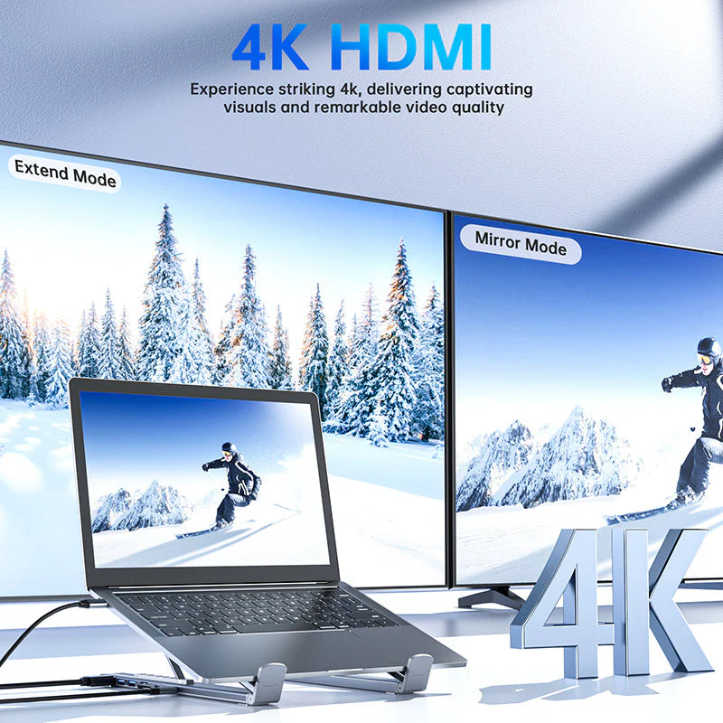 š„HOT SALEš„Limited-time offer-USB-C Docking Station Laptop Stand with 4K HDMI - Image 5