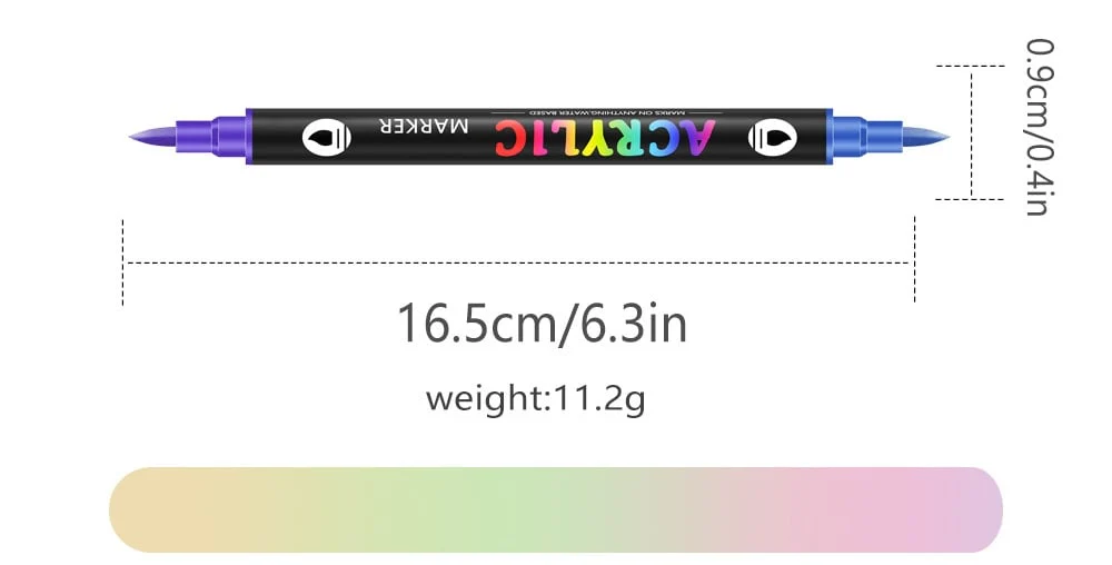 Dual Tip Acrylic Paint Pen Marker - 24/48/72/120 Colors - Image 6