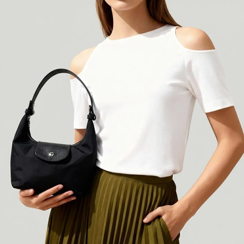 ⚡🔥Fashion Crescent Bag Lightweight Durable Nylon Handbag with Adjustable Strap Satchel - Image 14