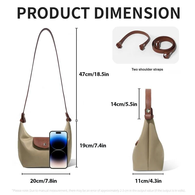 ⚡🔥Fashion Crescent Bag Lightweight Durable Nylon Handbag with Adjustable Strap Satchel - Image 8