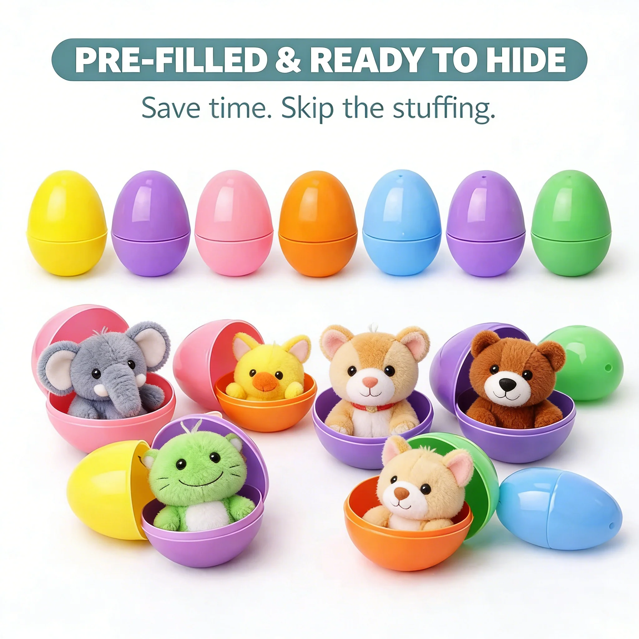 🔥Plush Animals Pre-Filled Easter Eggs (1 Set 36 Pcs ) - Image 2