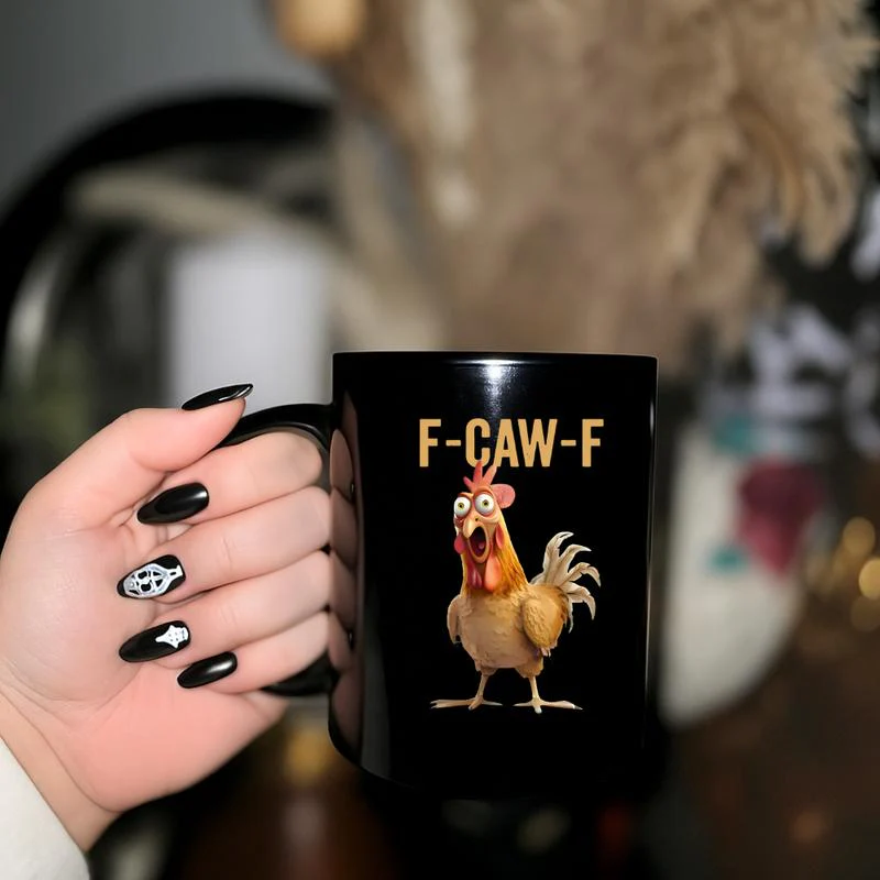 ?F-Caw-F Funny Chicken Mug - Image 4
