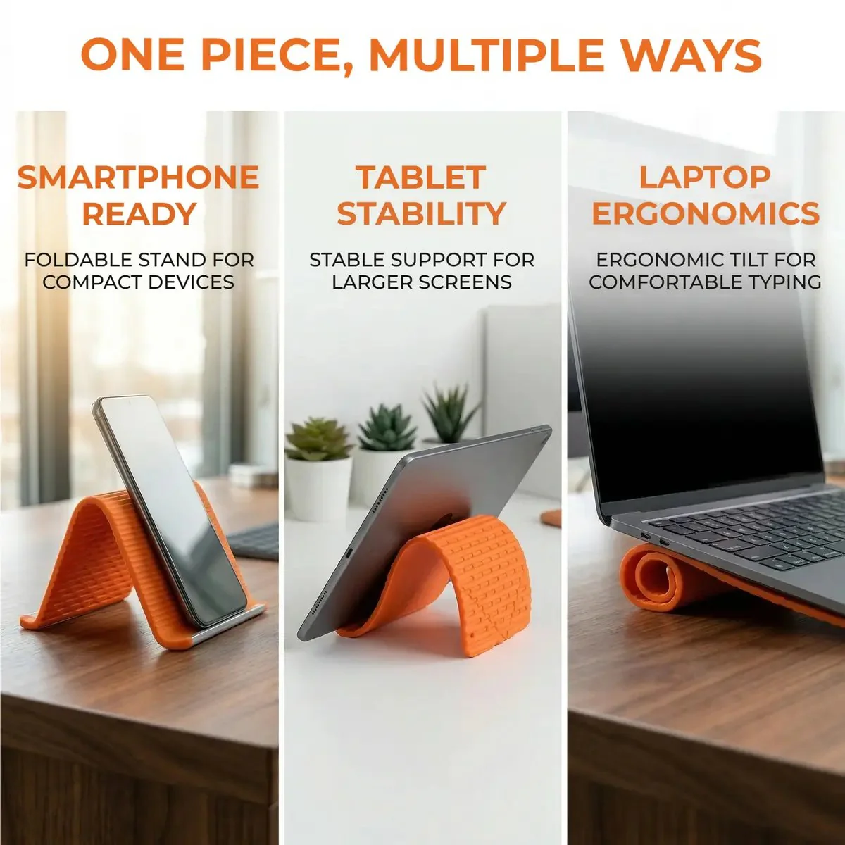 Foldable Silicone Aluminum Holder - Secure, Ergonomic Device Mount for Everywhere - Image 2