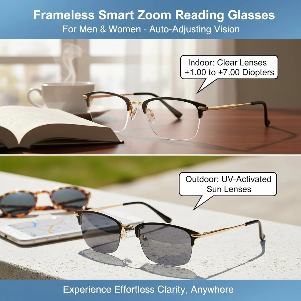 🔥Clearance Sale💖Frameless Smart Zoom Reading Glasses for Men & Women - Image 2
