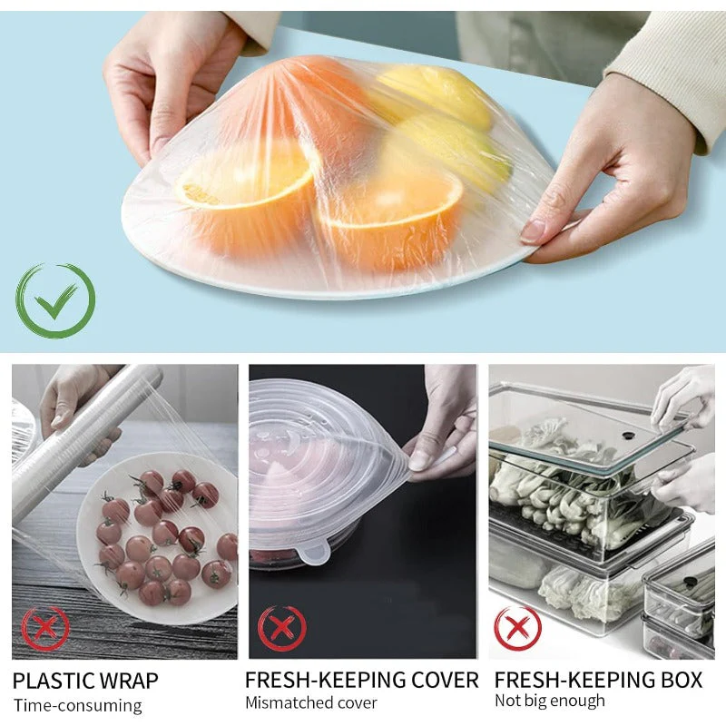 Tiktrove Fresh Keeping Bags – Elastic Plastic Bowl Covers - Image 4