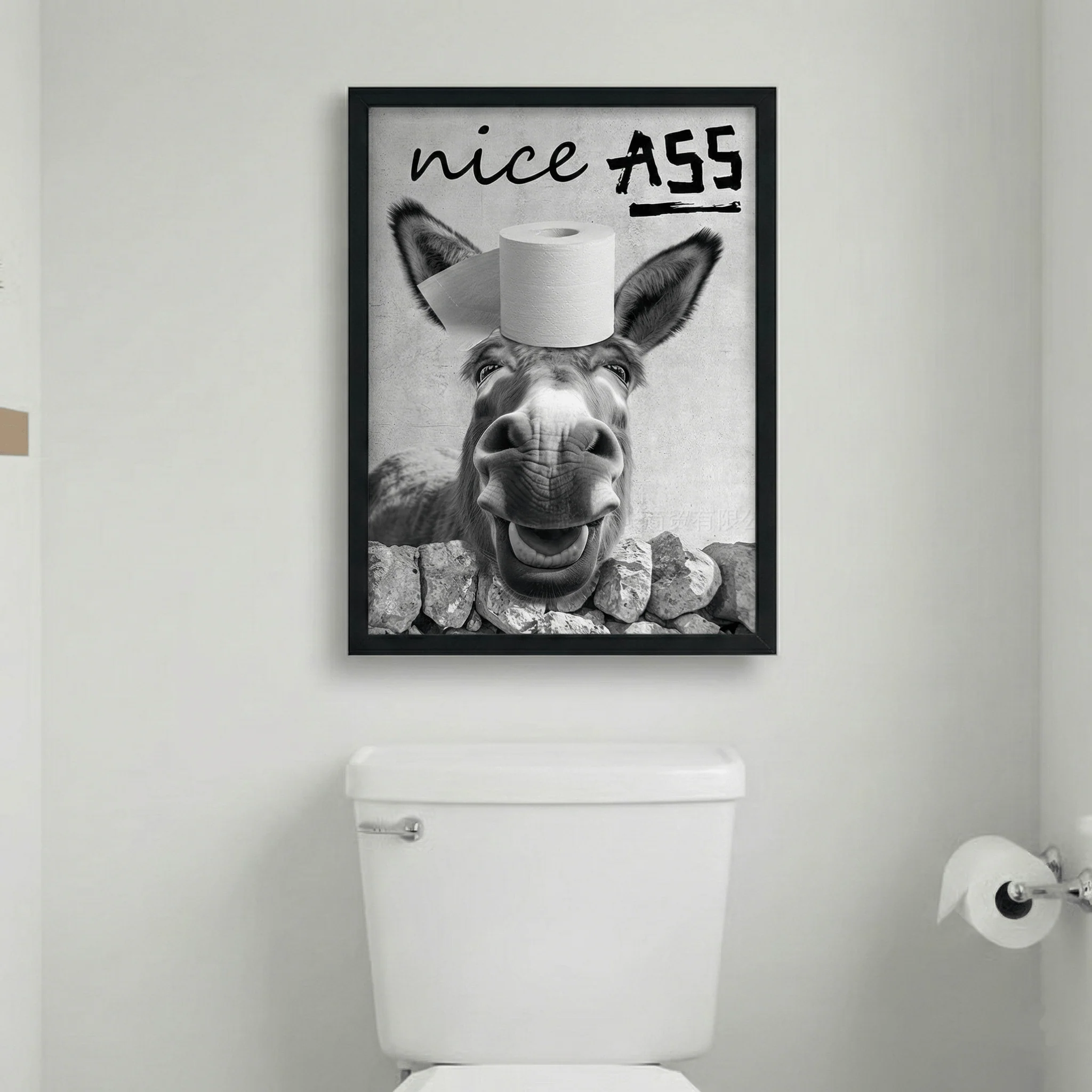 🚽Funny Bathroom Wall Art - "Nice Ass" Donkey Print - Image 10