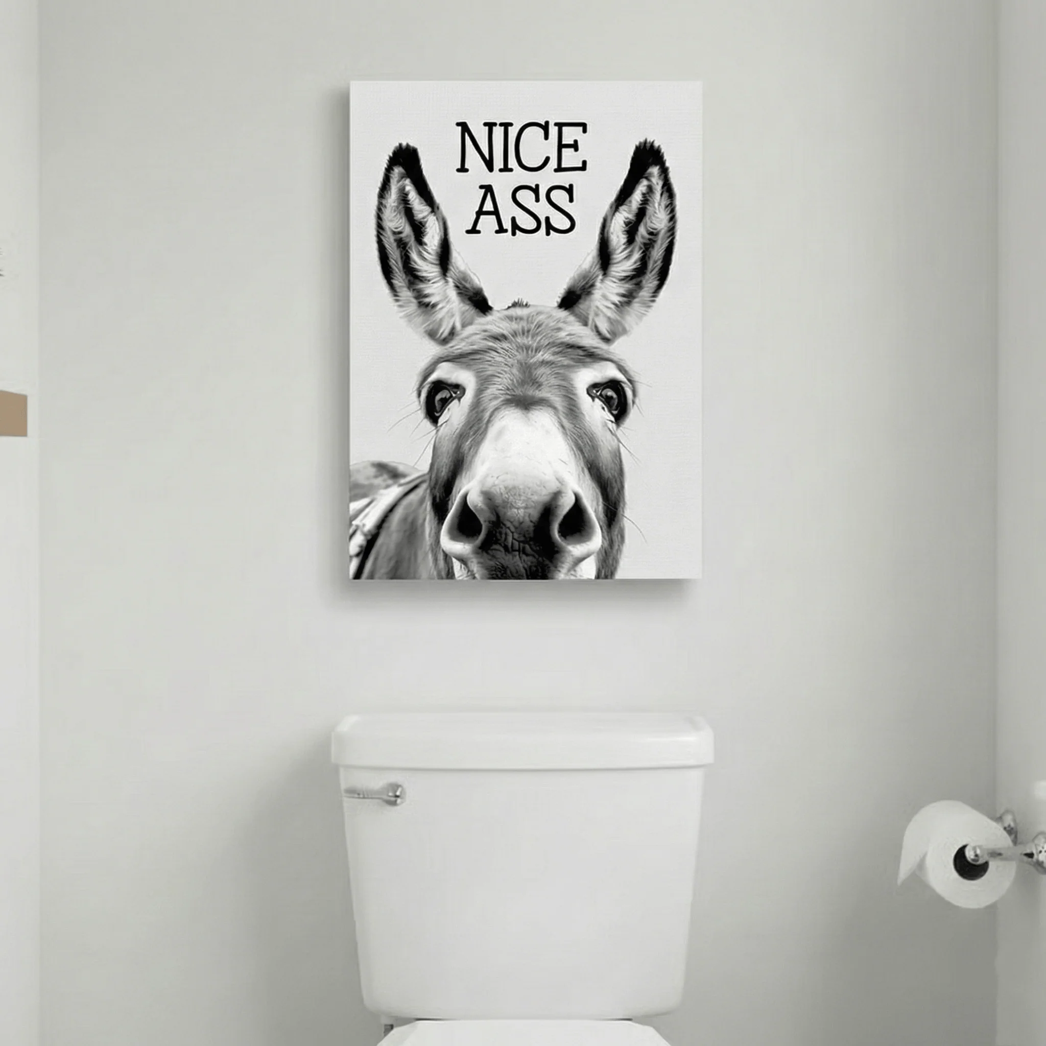 🚽Funny Bathroom Wall Art - "Nice Ass" Donkey Print - Image 8
