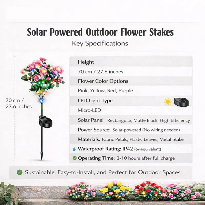 🌸✨ EverGlow Memorial Garden Bloom Lights – Featuring Ultra-Realistic Artificial Petals, Solar-Powered & Weatherproof🏡🌪️ - Image 5
