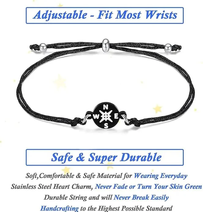 Graduation Compass Bracelet for Class of 2026 – Inspirational Gift for Her Him, High School College 8th Grade Graduate, Stainless Steel with Heartfelt Card & Graduation Cap Box - Image 4