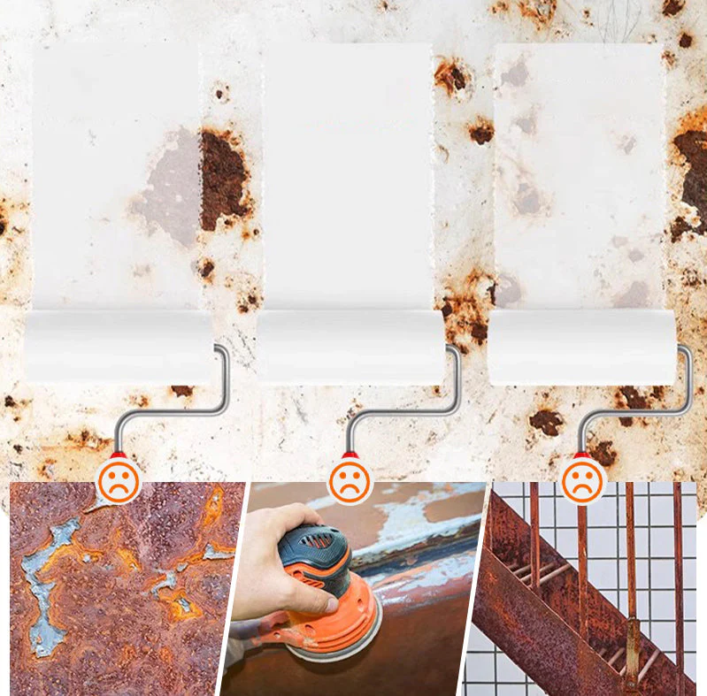 Gray Waterproof, UV-Resistant, Wear-Resistant Anti-Rust Paint with Brush - Image 6