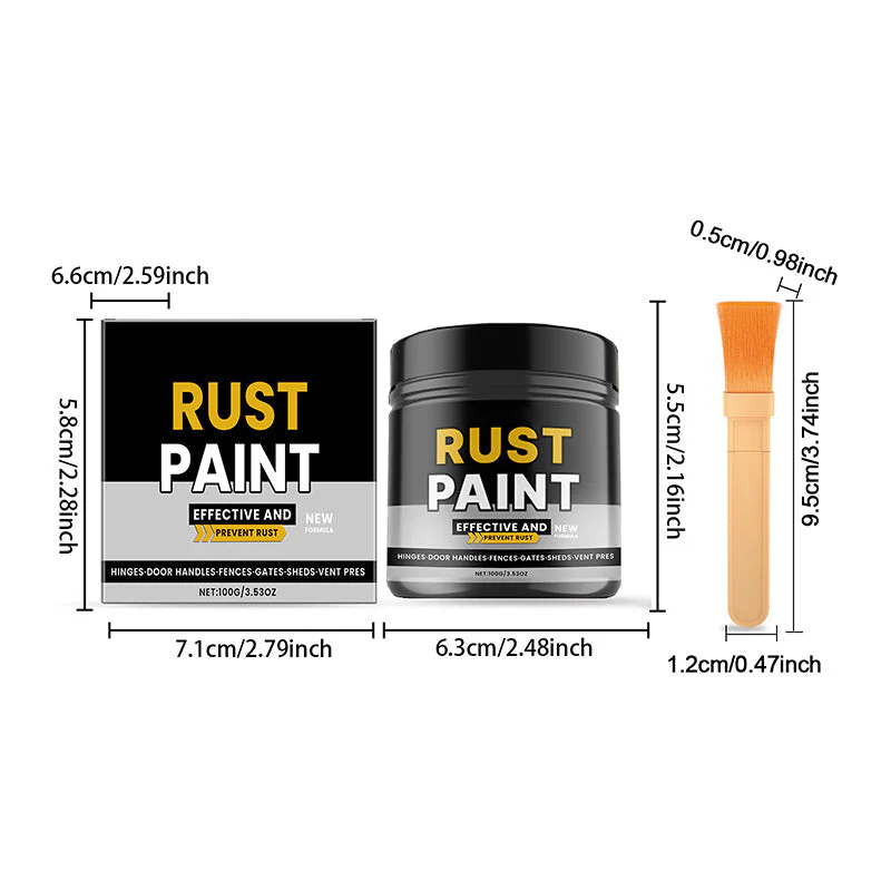 Gray Waterproof, UV-Resistant, Wear-Resistant Anti-Rust Paint with Brush - Image 8