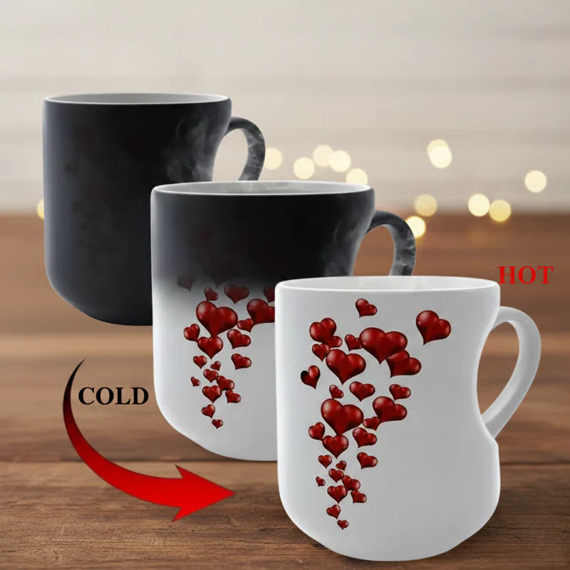 Heart-Shaped Color Changing Magic Ceramic Mug - Image 3