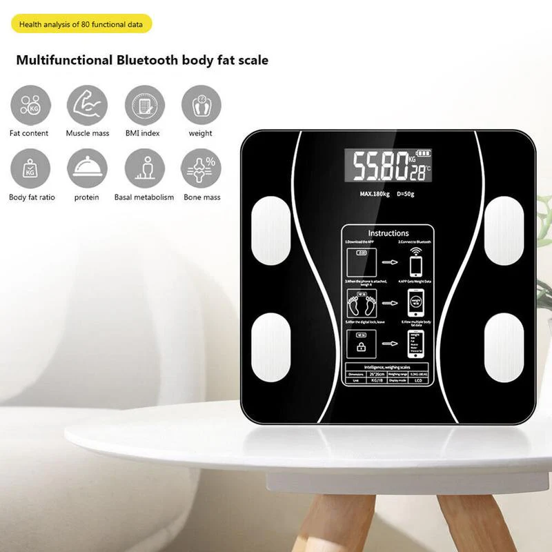 Smart BMI Digital Wireless Weight Scales with LCD Display - Image 2