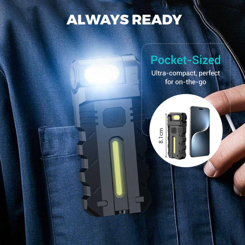 💎 💎 180° Rotating Head LED Work Light – Dual Beam, Magnetic Base & USB-C Rechargeable - Image 6