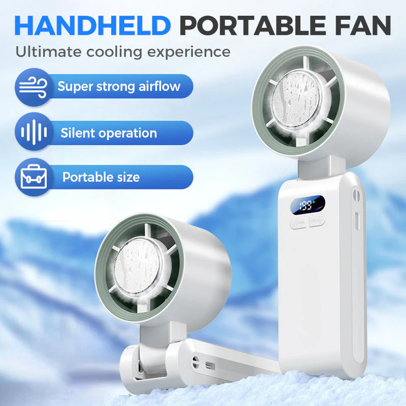 🔥Handheld Portable Fan with Ice Cooler