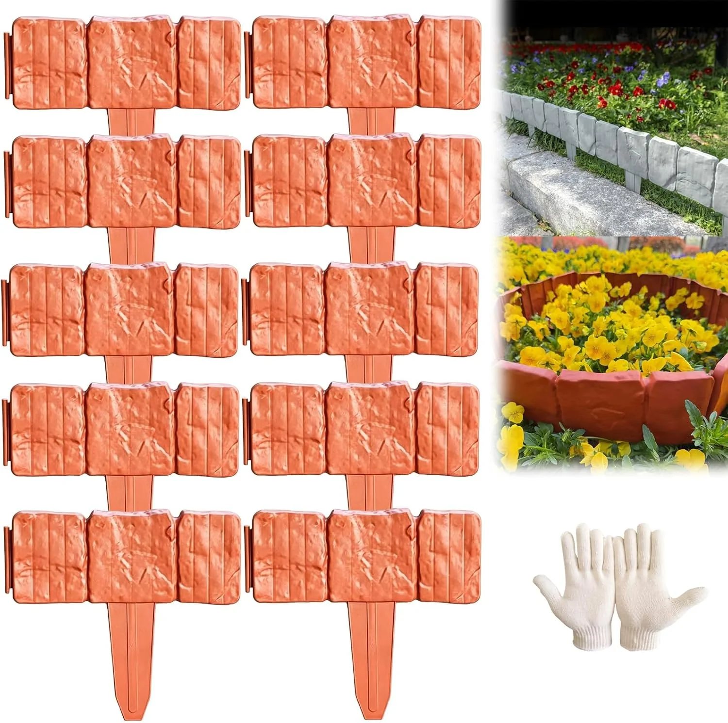 Imitation Stone Garden Fence - DIY Garden Edging Border - Image 2