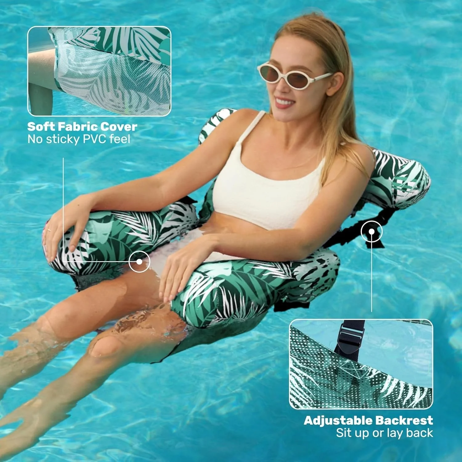 Inflatable Pool Floats Adult,Floating Lounge Chairs - Image 4