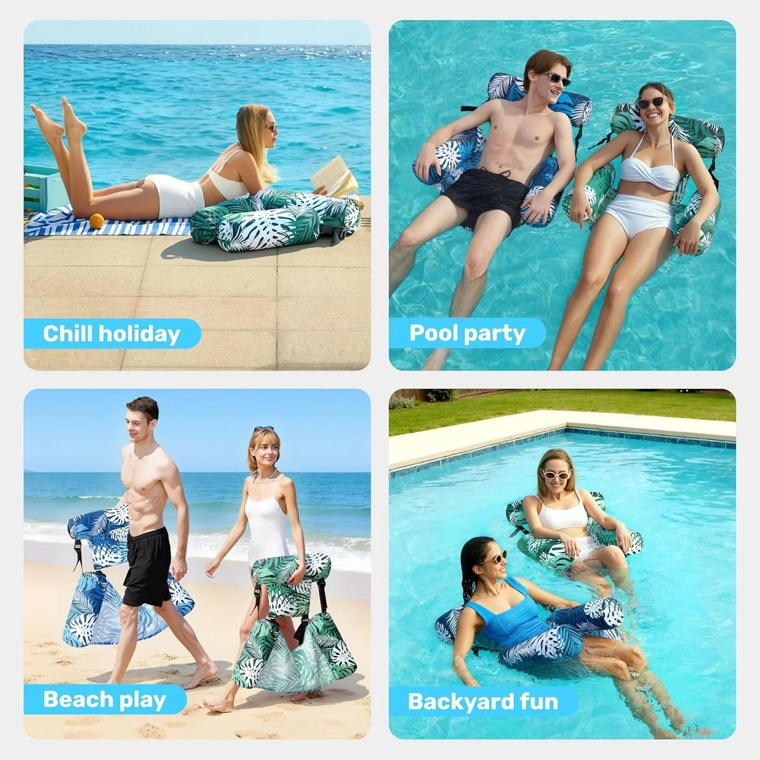 Inflatable Pool Floats Adult,Floating Lounge Chairs - Image 8