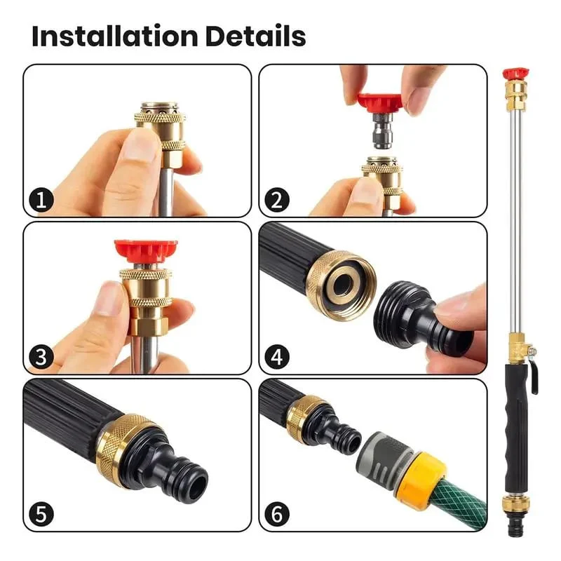 ๐ ๐2026 Hot Saleโจ - Jet Nozzle Power Washer for Garden Hose - Image 7