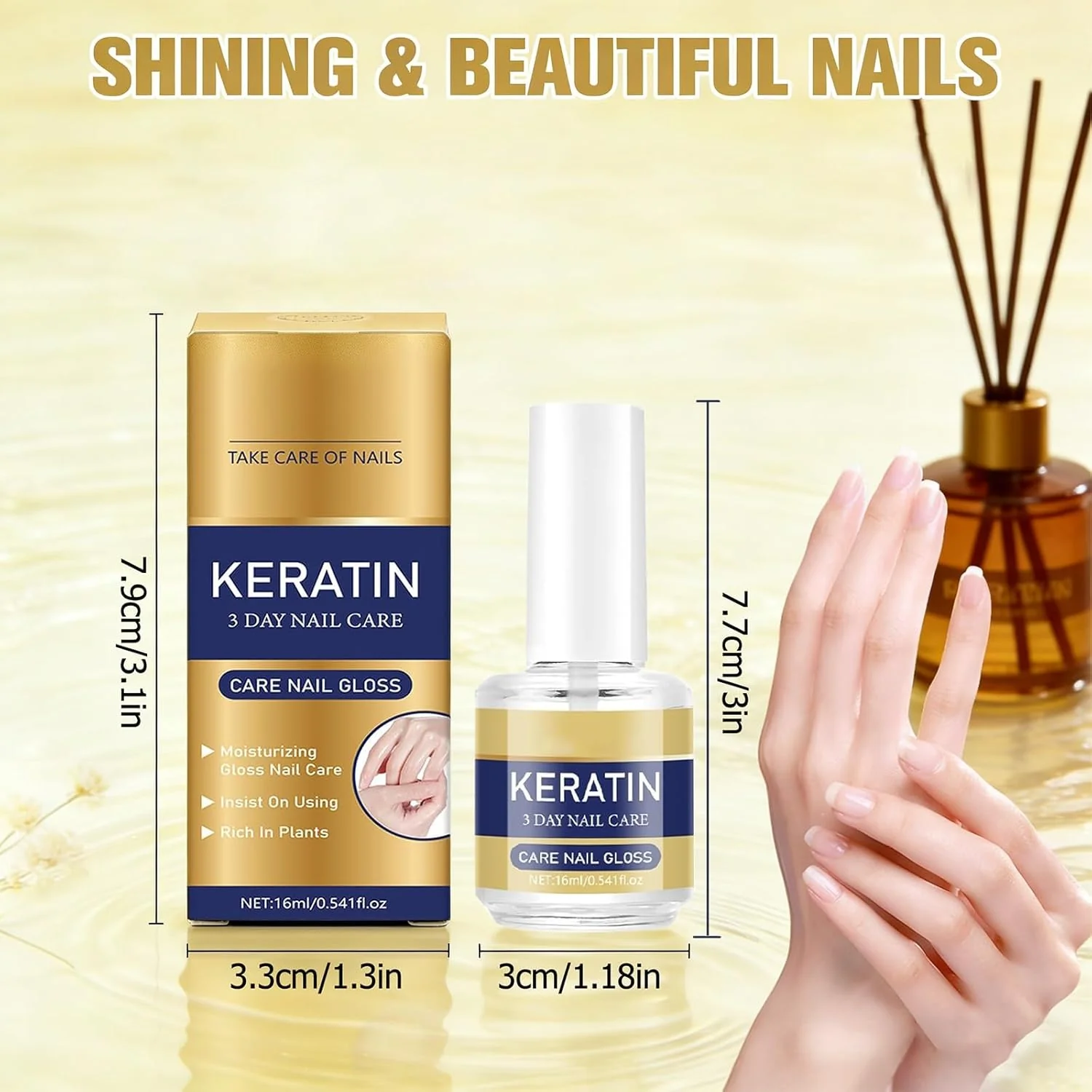 3 Days Nail Care, Keratin Amino Acid Nail Care, Strengthening and Hydration, for Dry, Weak & Fragile Nails - Image 6