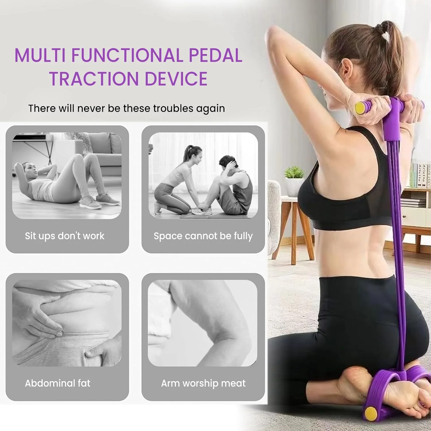 💪2026 latest 8-Tube Pedal Resistance Device - Detachable And Adjustable Pedal Resistance Device - Image 6